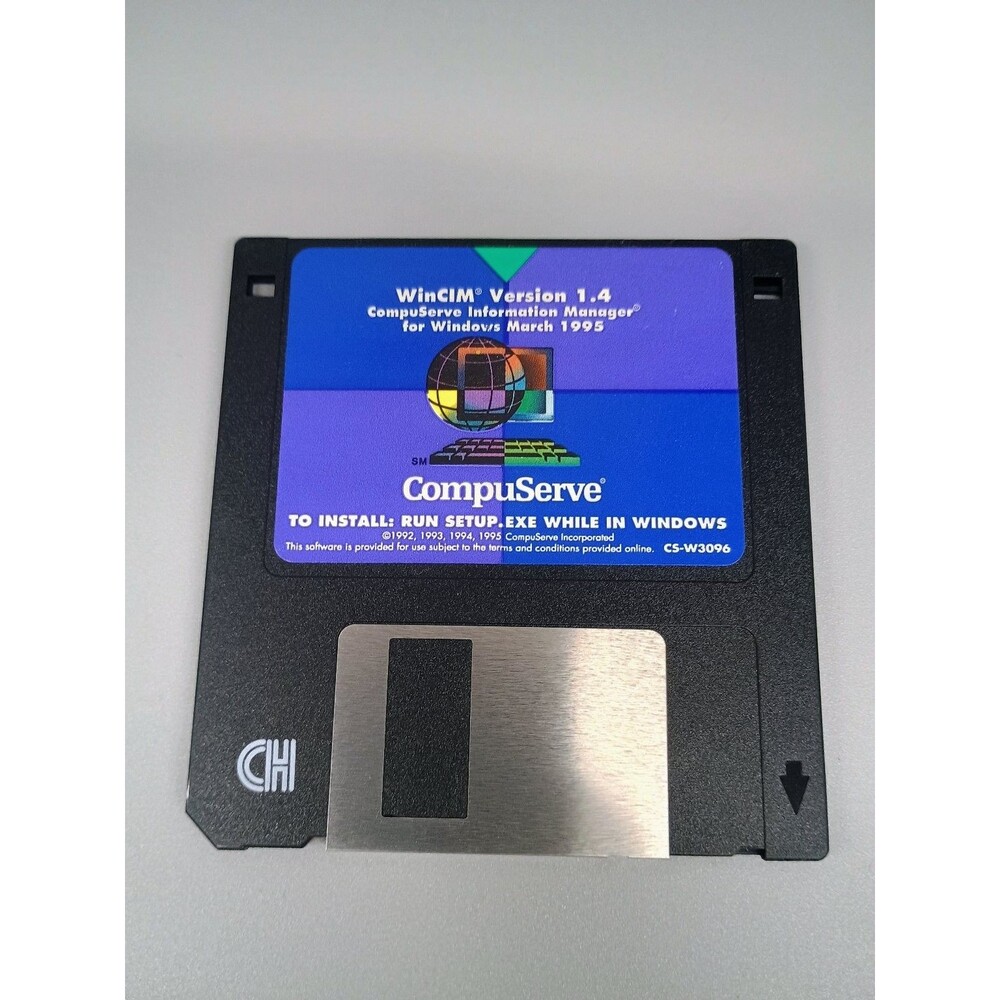 CompuServe WinCIM Version 1.4 Software Floppy Disk for Windows 1995 Vintage